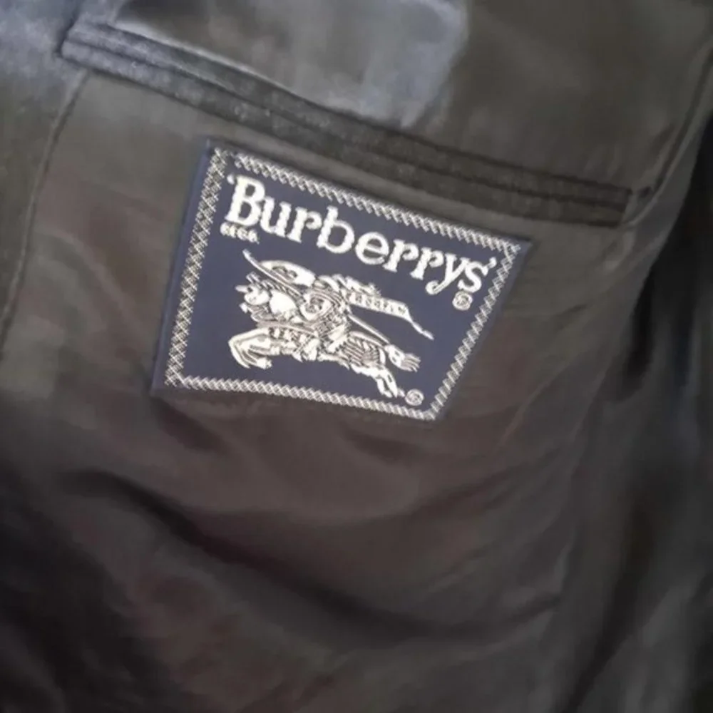 BURBERRY Lt Black‎ Double Breasted Pinstripe Jacket n Pants
